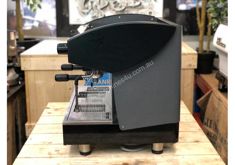caption BRUGNETTI BRERA 2 GROUP BLACK GREY ESPRESSO COFFEE MACHINE