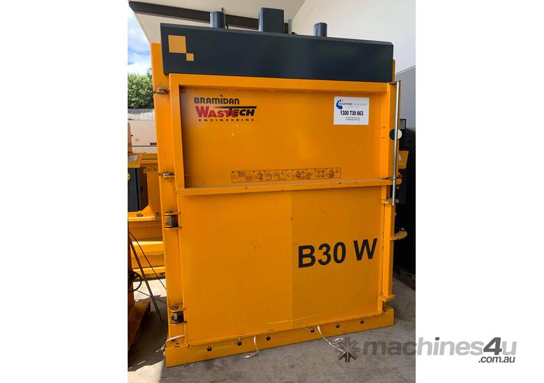 caption Bramidan B30W Vertical Baler | 30 Tonne Press Force | Great for Cardboard & Plastic - Hire
