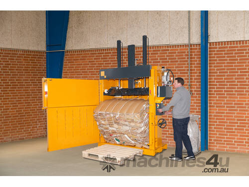caption Bramidan B30W Vertical Baler | 30 Tonne Press Force | Great for Cardboard & Plastic - Hire