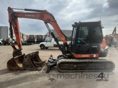 KUBOTA KX080-3 8.4T EXCAVATOR WITH 2010 HRS AND FULL SET OF ATTACHMENTS