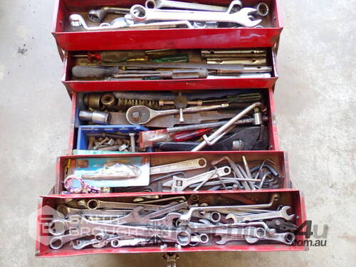 1 X TOOL BOX & TOOLS