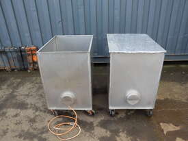 Two Small Stainless Steel Tanks Tubs Trolley - 300L Each ***MAKE AN OFFER*** - picture0' - Click to enlarge