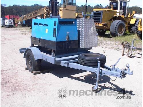 Trailer mounted welder generator with tools