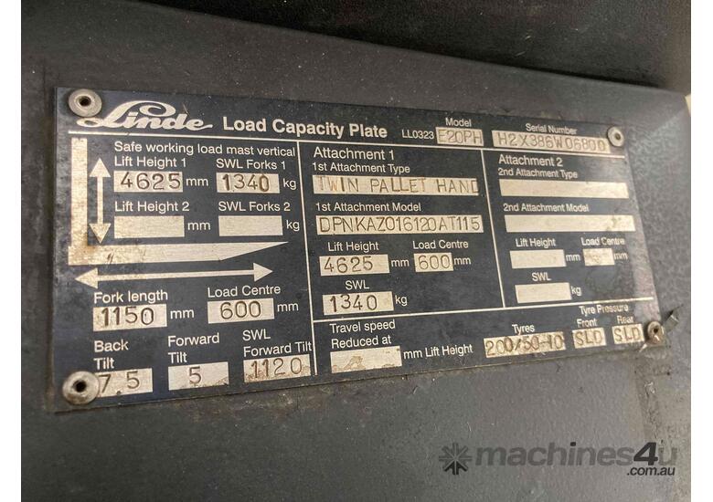 Linde E20 Latest Model Low Hours Side Shift Great Battery Condition  All Works !