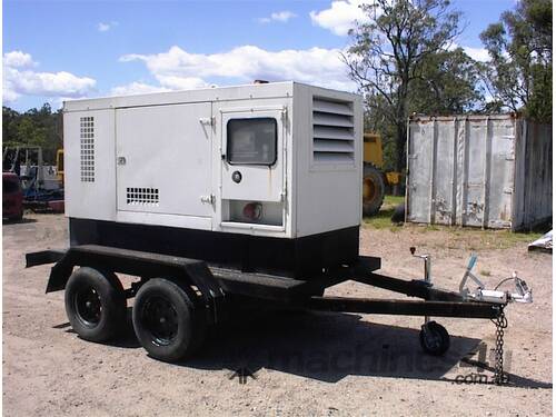  Trailer mounted 62.5 KVA generator industrial