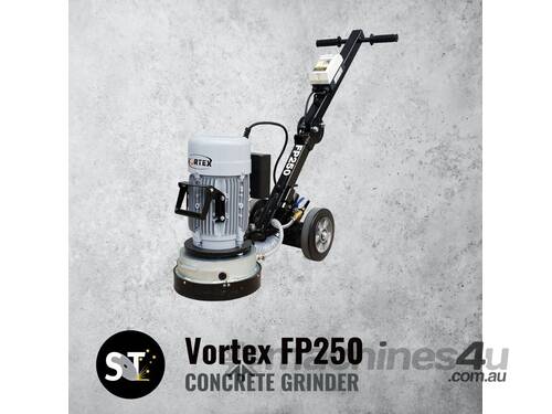 caption Vortex FP250 Concrete Grinder: Compact, Powerful, & Perfect for Small-Scale Grinding!