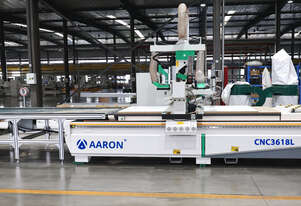 AARON 3700*1830mm Auto Loading & unloading flat bed 12 Linear tool changer nesting CNC Machine 3618L