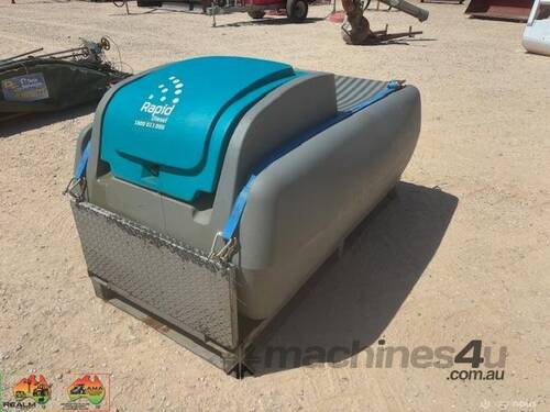caption (1361) Rapid 800lt Diesel Tank Mounted and strapped down on frame to suit forklift (Griffith, NSW)