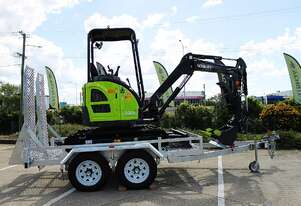 Achilles A26S Mini Excavator Yanmar Engine Trailer Package