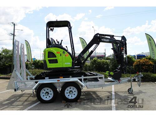 Achilles A26S Mini Excavator Yanmar Engine Trailer Package