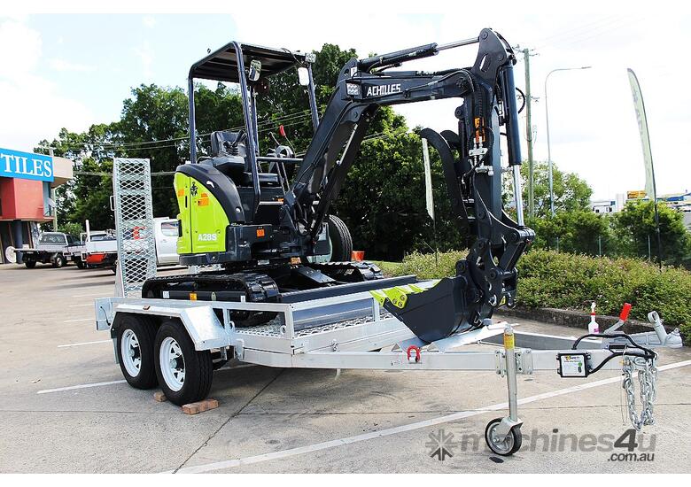 Achilles A26S Mini Excavator Yanmar Engine Trailer Package