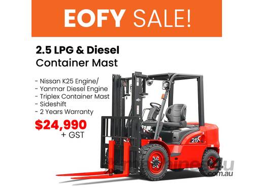 Hangcha 2.5T LPG/Diesel Forklift - EOFY SALE