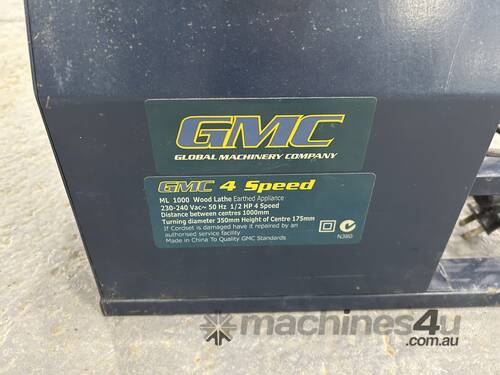 caption GMC woodworking lathe