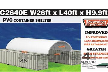 26ft x 40ft Container Shelter - With End Wall