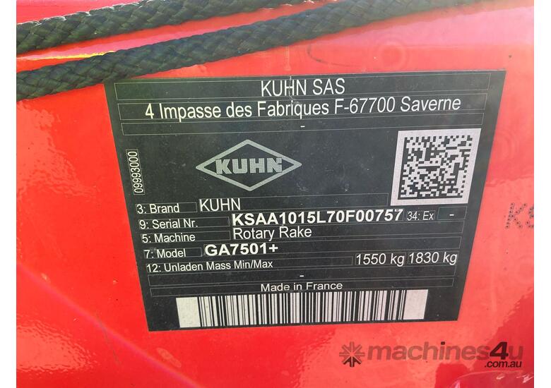 caption 2020 Kuhn GA7501 + Rotary Hay Rake