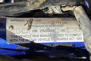 Yamaha 2001   BFM WR400F Petrol