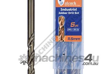 11.5mm HSS Jobber Drill Pack - 5 Piece M35 Grade HSS with 5% Cobalt 135 Precision Ground Flute & S