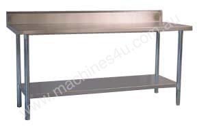 Alphaline ALP-SB-60150 Stainless Steel Bench with Splash Back 1500 x 600