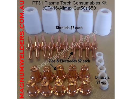 Plasma Cutter consumables kit PT31 Torch $50