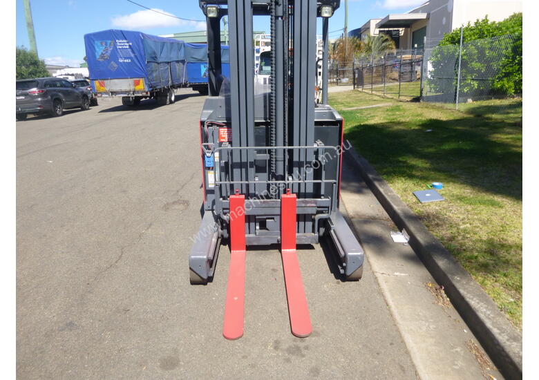 caption Refurbished Nichiyu Electric Stand On Reach Truck, Serviced, Battery with Warranty