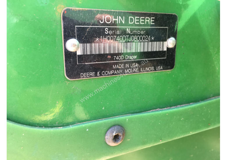 caption John Deere 740D Header Front Harvester/Header