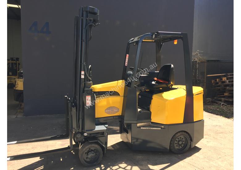 caption Aisle-Master Narrow Aisle 20SE Articulated Electric Forklift- Refurbished & Repainted