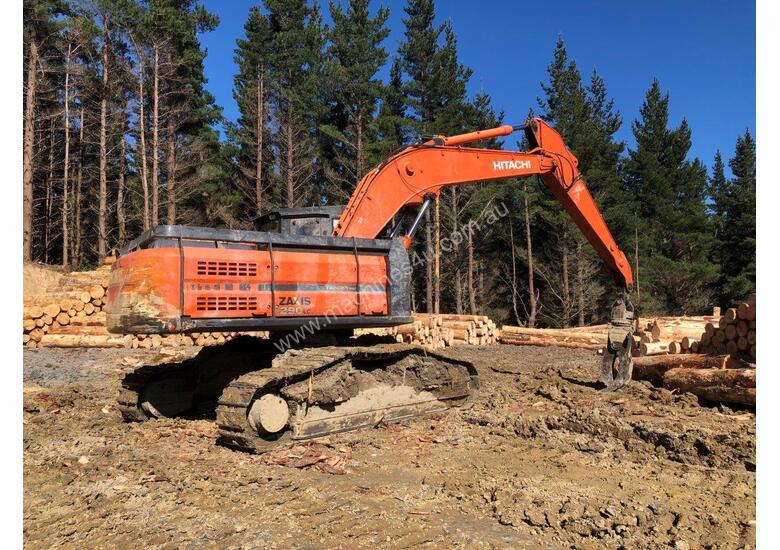 caption 2014 Hitachi ZX 290L-3 Log Loader