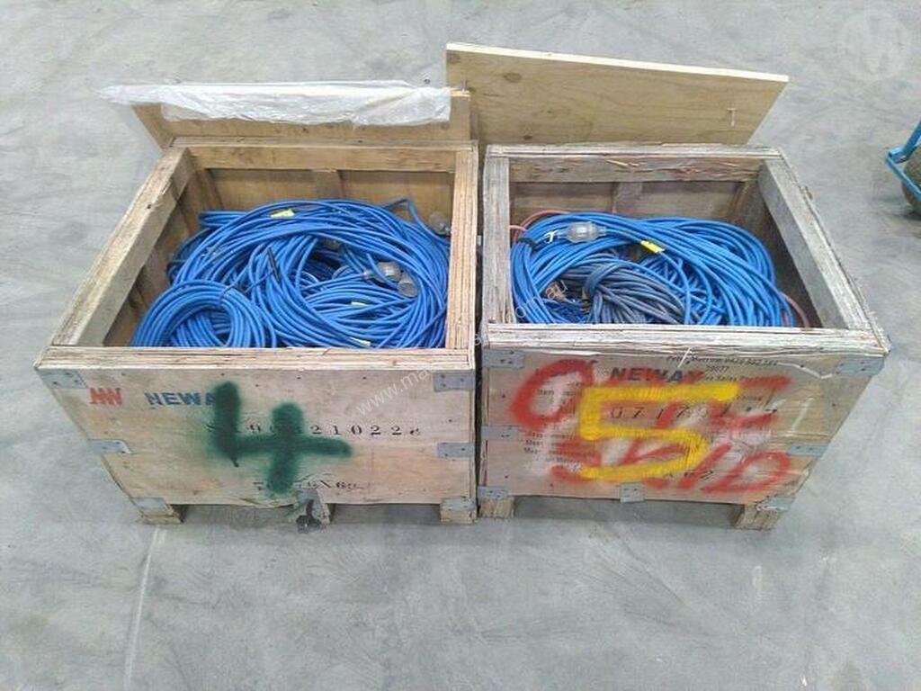 Used Custom Custom 2 X Crates OF Extension Leads Consumables