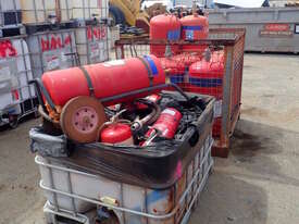 2 X CONTAINERS OF USED FIRE SUPPRESSION & EXTINGUISHER BOTTLES - picture0' - Click to enlarge