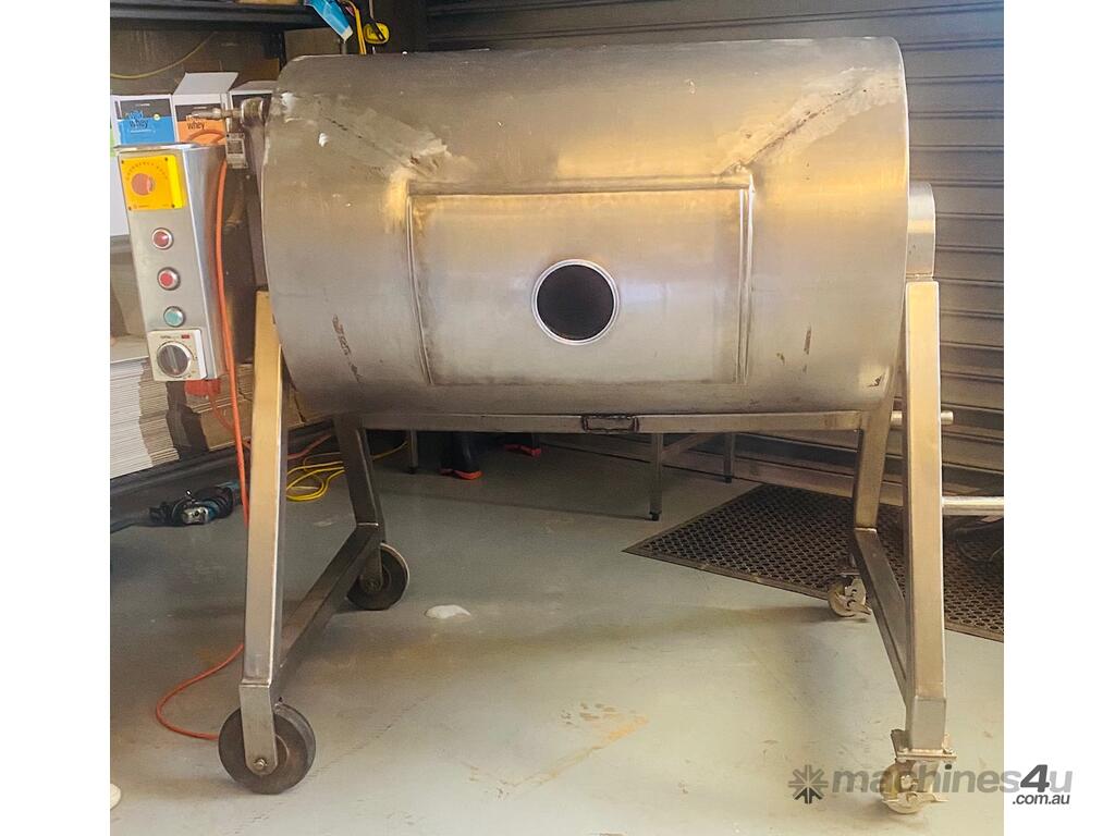 Used simply stainless 500L FOOD GRADE STAINLESS STEEL BARREL MIXER