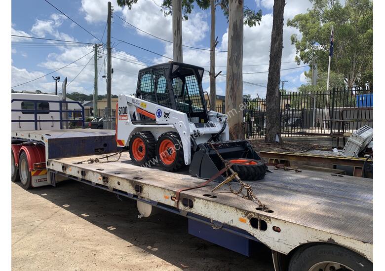caption Bobcat S100 Skid Steer Loader for Hire – Perfect for Construction & Landscaping!