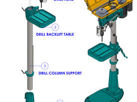 Brobo Waldown Pedestal Drill Press Model 3M Series in 240 & 415 Volt - picture1' - Click to enlarge