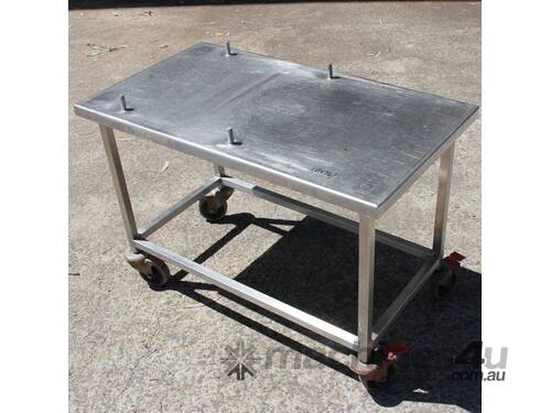 Stainless Steel Mobile Table.