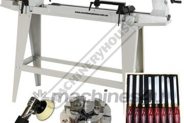 Swivel Head Wood Lathe & Tooling Package Deal WL-18 310mm Swing x 900mm Between Centres Variable Sp