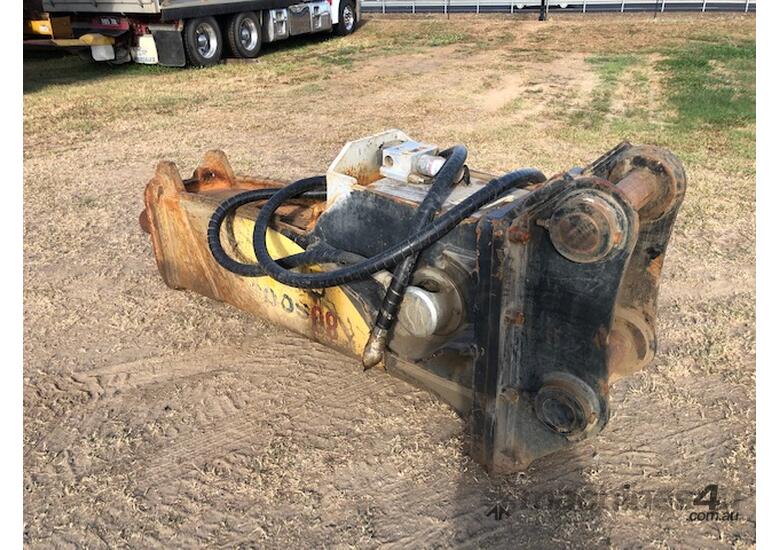 caption Soosan SQ80 2 Ton Silenced Rock Breaker