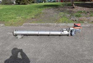 Stainless Steel Variable Speed Auger Feeder Screw Conveyor - 2m Long Screw Stainless Steel Variable Speed Auger Feeder Screw Conveyor - 2m Long Screw