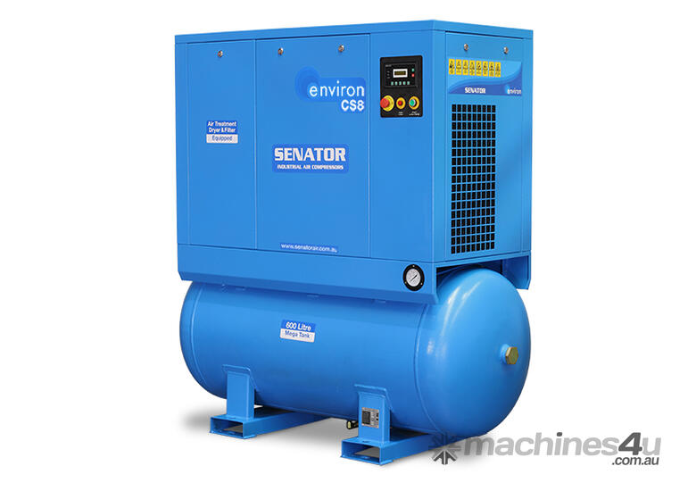 caption CVA Compressors - New Senator Rotary Screw Air Compressor with Dryer - CS8 - 7.5kw - 39cfm