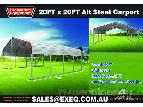 Steel Carport 20 x 20 x10 ft