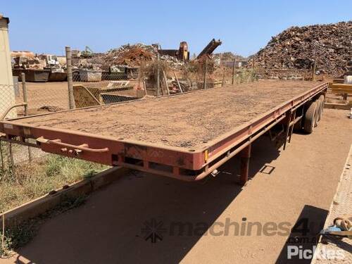 1993 Krueger ST-3-35 45ft Tri Axle Flat Top Extendable B Trailer