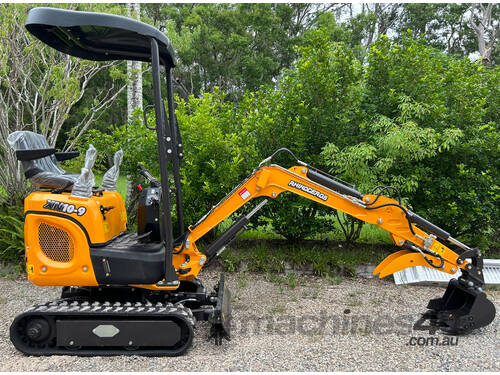 caption NEW Rhinoceros xn10-9Se mini excavator with seats side mount control lever