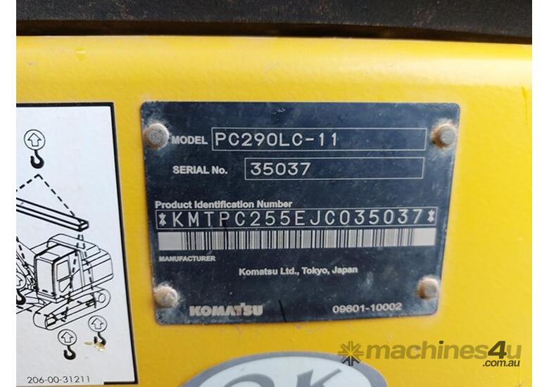 caption 2018 KOMATSU PC290LC_11 Excavator