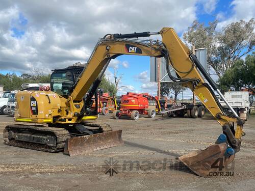 caption 2017 Caterpillar 308E2 CR Excavator (Rubber Padded)