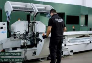 FOM Industrie Blitz Alva 500 dual head sawing machine with 500mm blades