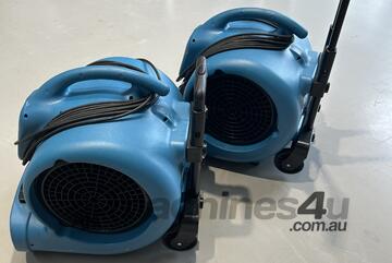 Set of 2 XPOWER 700 Watt Multipurpose Air Movers with Wheels and Luggage Handle (X-800HC)