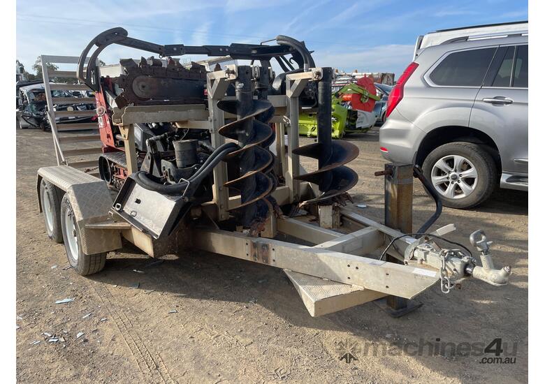 caption 2011 Toro TX525 Wide Track Stand Behind Mini Digger & Trailer Combination