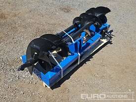 Unused Captok Hydraulic Auger Drive & 3 Augers to suit Skidsteer Loader  - picture1' - Click to enlarge