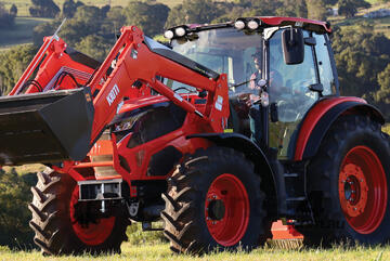 Kioti HX1402 CAB Tractor + Loader and GP Bucket