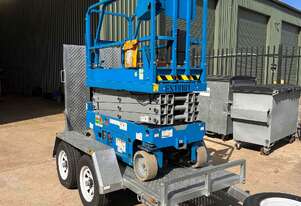 Genie GS1932 & Trailer Package - 19ft Electric Scissor Lift & 2t Plant Trailer