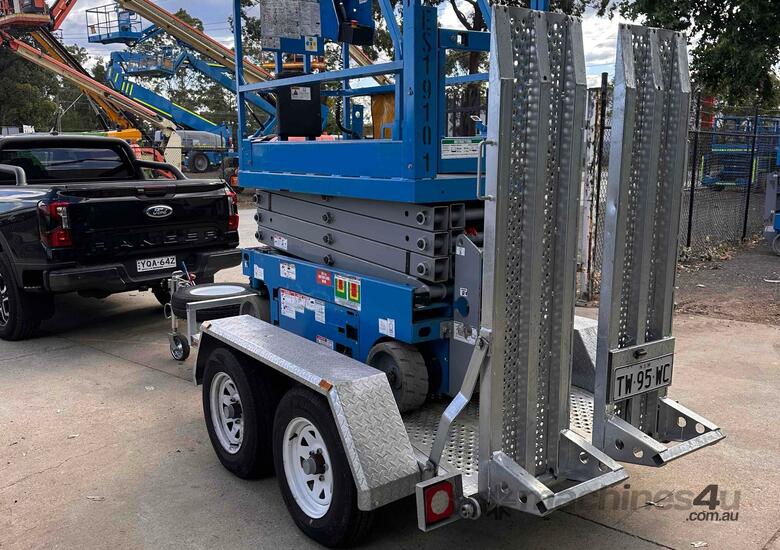 2018 Genie GS1932 Trailer Package - 19ft Electric Scissor Lift 2t Plant Trailer image 3