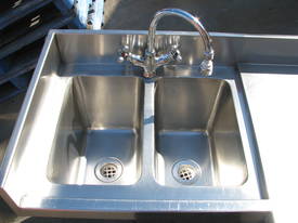 Large Long Commercial Stainless Steel Corner Sink - picture1' - Click to enlarge